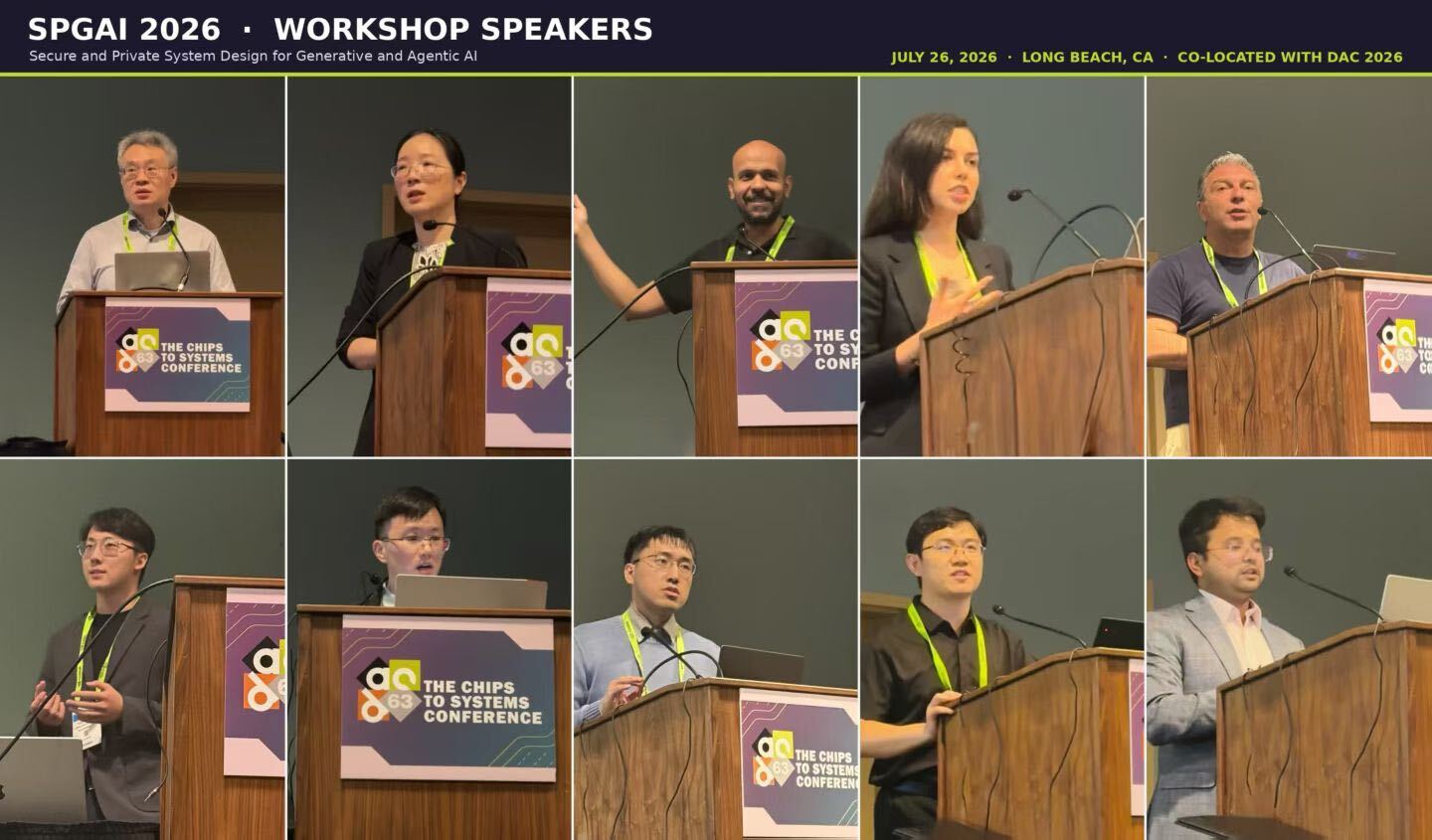 SPGAI 2026 workshop speakers at DAC