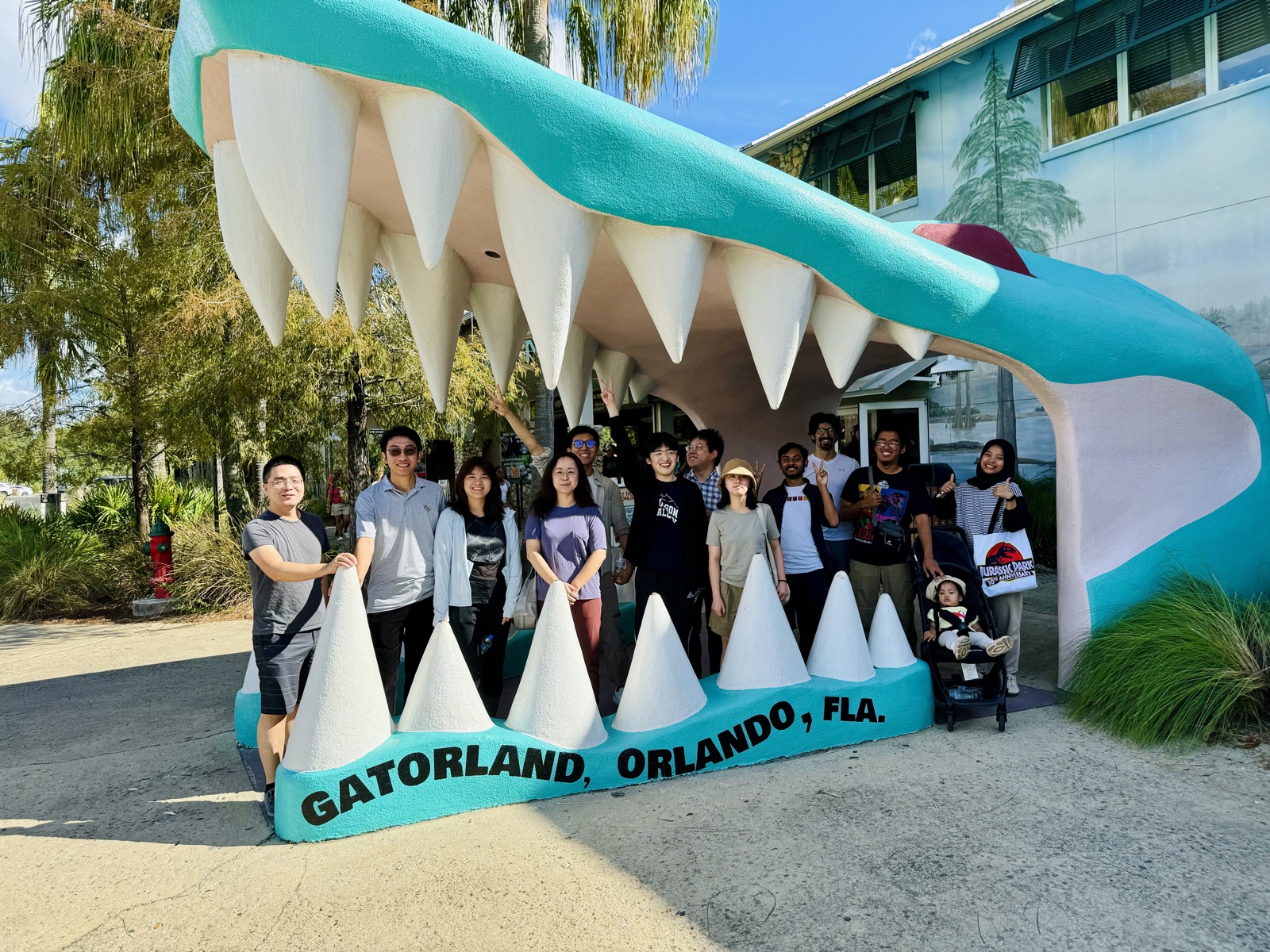 Qian Lou research group outing at Gatorland